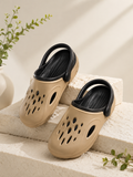 Men's Tan Black Two-Tone Foam Runner Ventilated Clog |