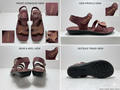 Women’s Stylish Maroon Comfort Sandals | Soft Cushioned Daily Wear Sandals with Adjustable Velcro Strap | Lightweight Anti-Skid Footwear