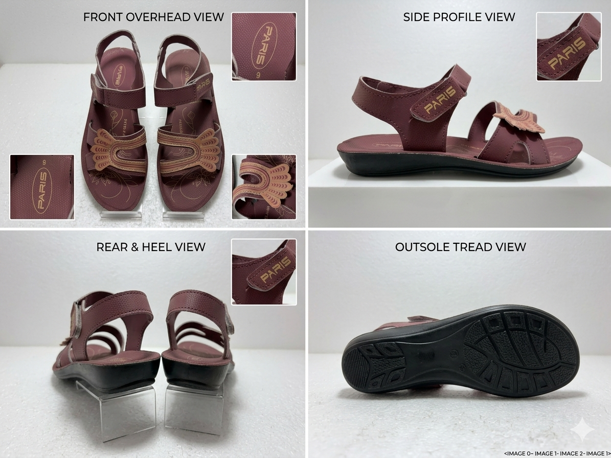 Women’s Stylish Maroon Comfort Sandals | Soft Cushioned Daily Wear Sandals with Adjustable Velcro Strap | Lightweight Anti-Skid Footwear