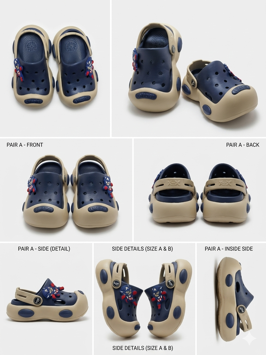 Kids Cartoon Clogs for Boys & Girls | Soft Lightweight Casual Sandals
