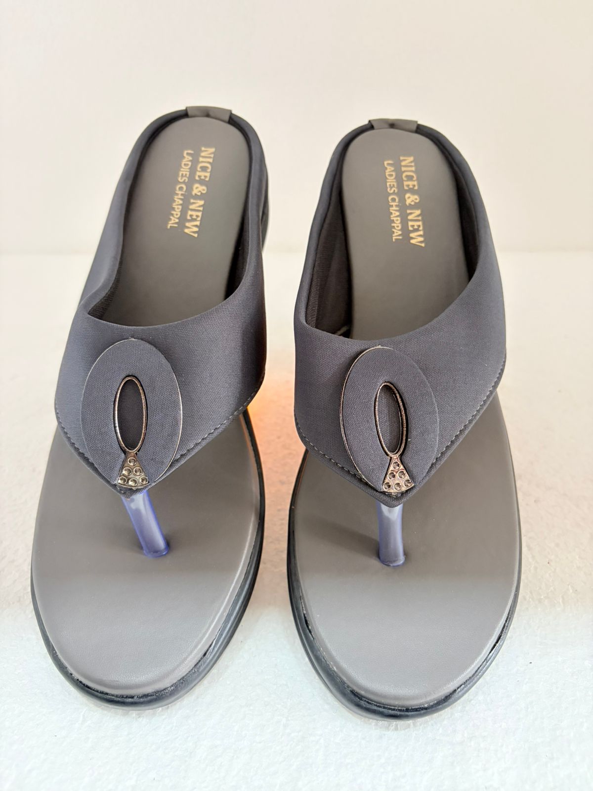 Women’s Stylish Grey Toe-Ring Slippers | Soft Cushioned Daily Wear Flip Flops for Girls & Women