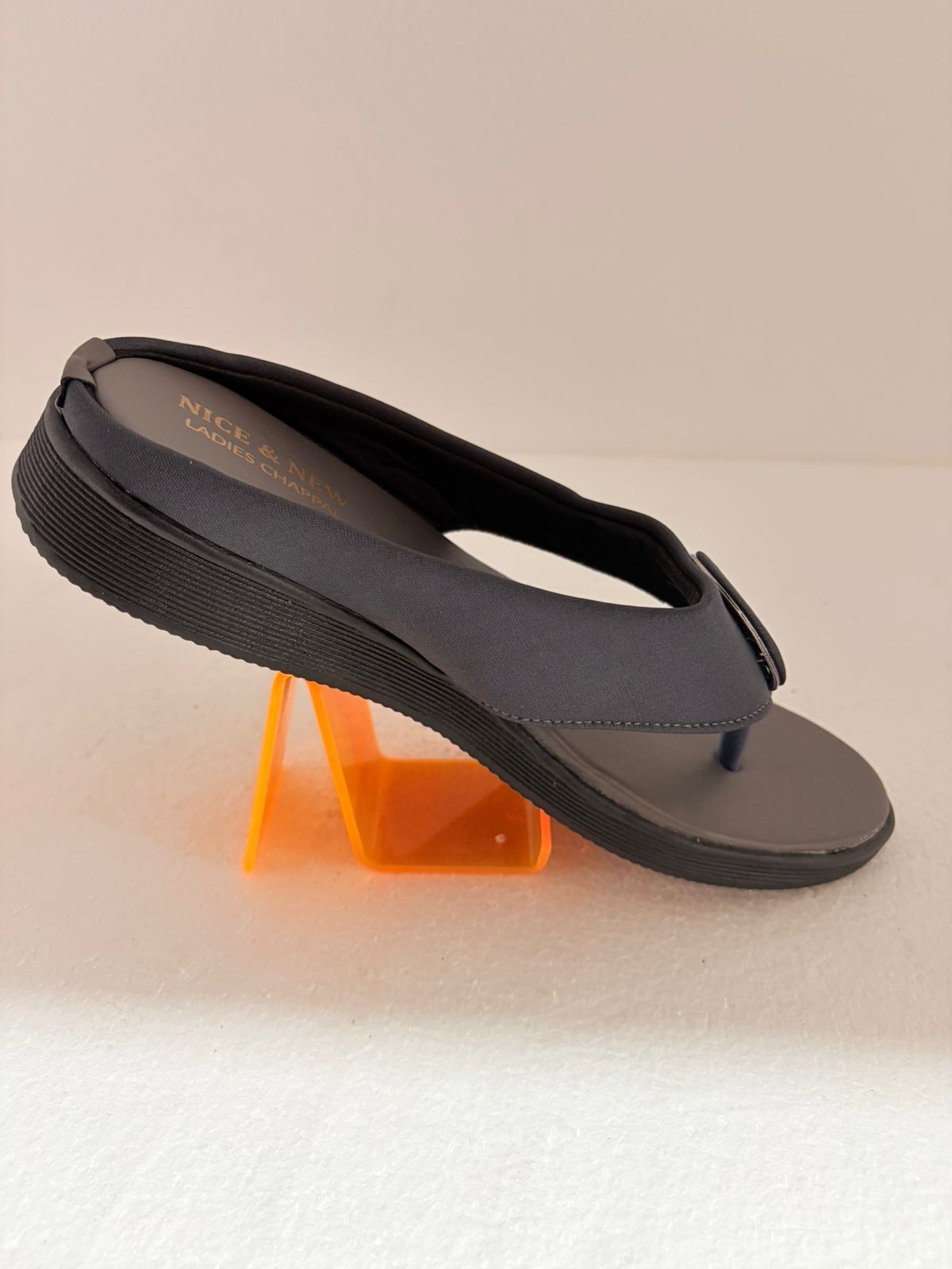 Women’s Stylish Grey Toe-Ring Slippers | Soft Cushioned Daily Wear Flip Flops for Girls & Women