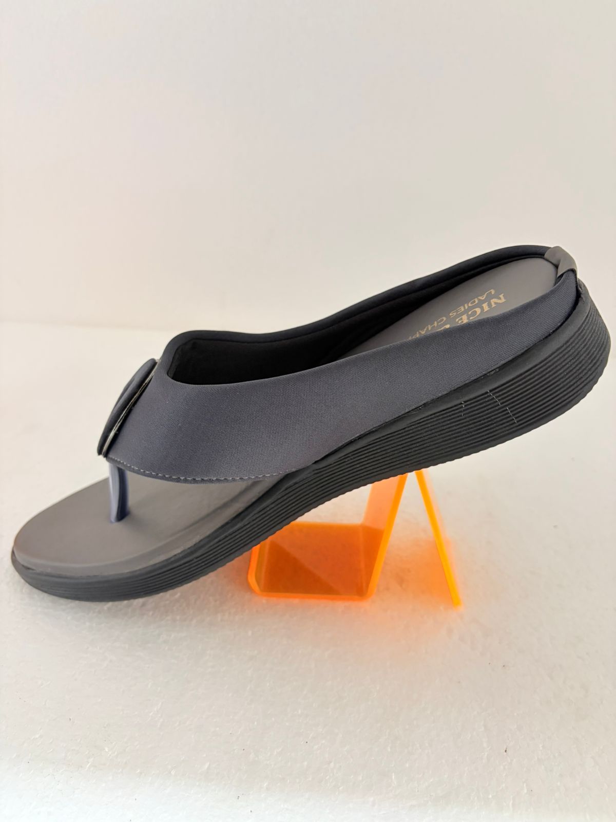 Women’s Stylish Grey Toe-Ring Slippers | Soft Cushioned Daily Wear Flip Flops for Girls & Women