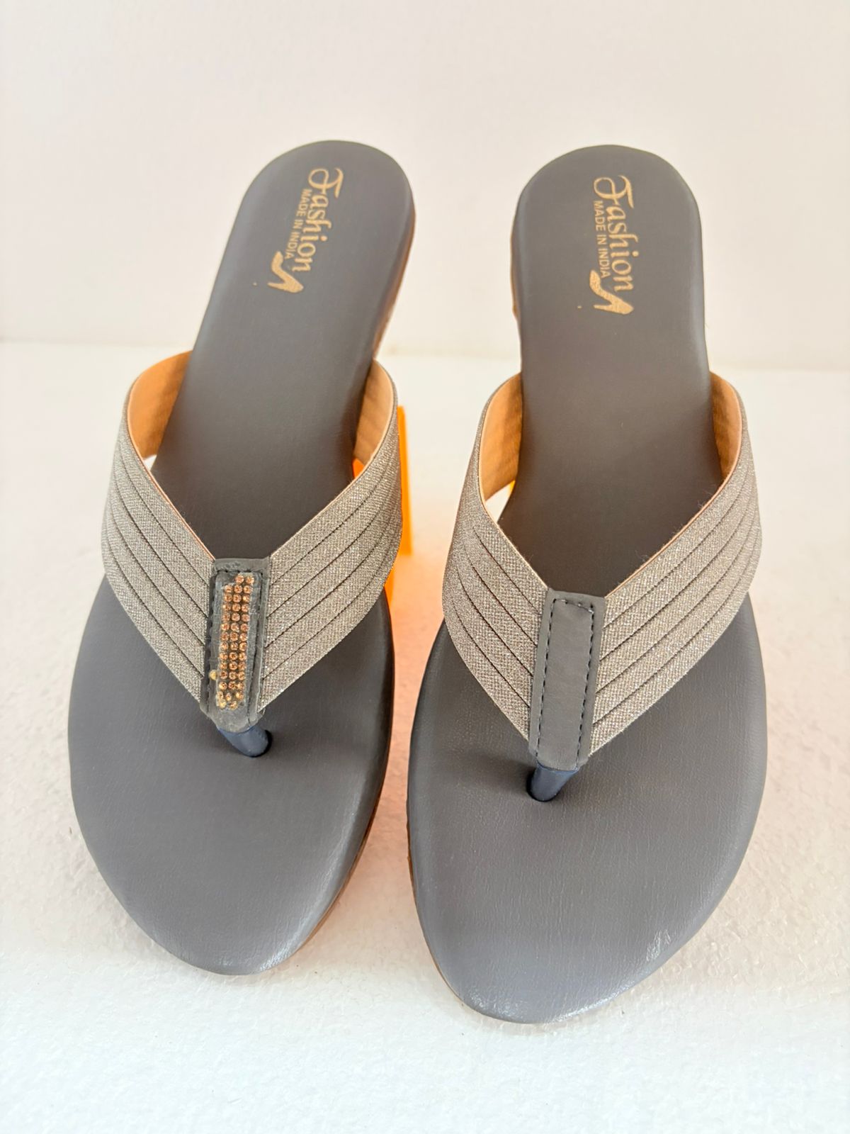 Women’s Grey Stylish Toe-Ring Slippers | Soft Comfortable Daily Wear Flip Flops for Girls & Women