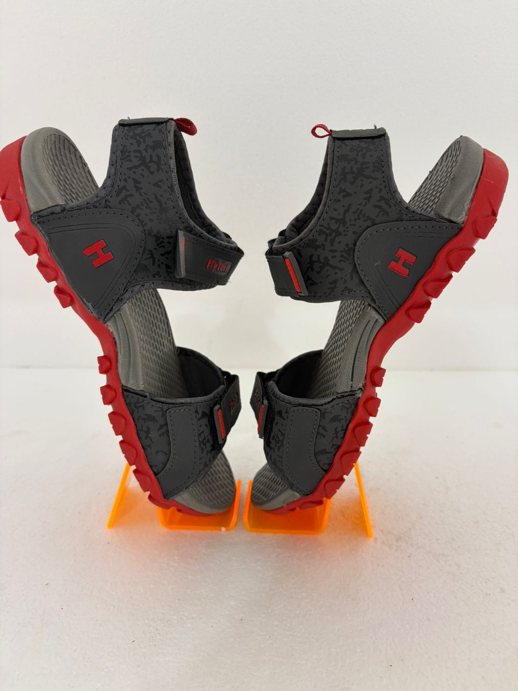Men's Sports Sandals | Adjustable Velcro Strap Sandals for Outdoor Walking, Trekking & Daily Wear | Grey-Black
