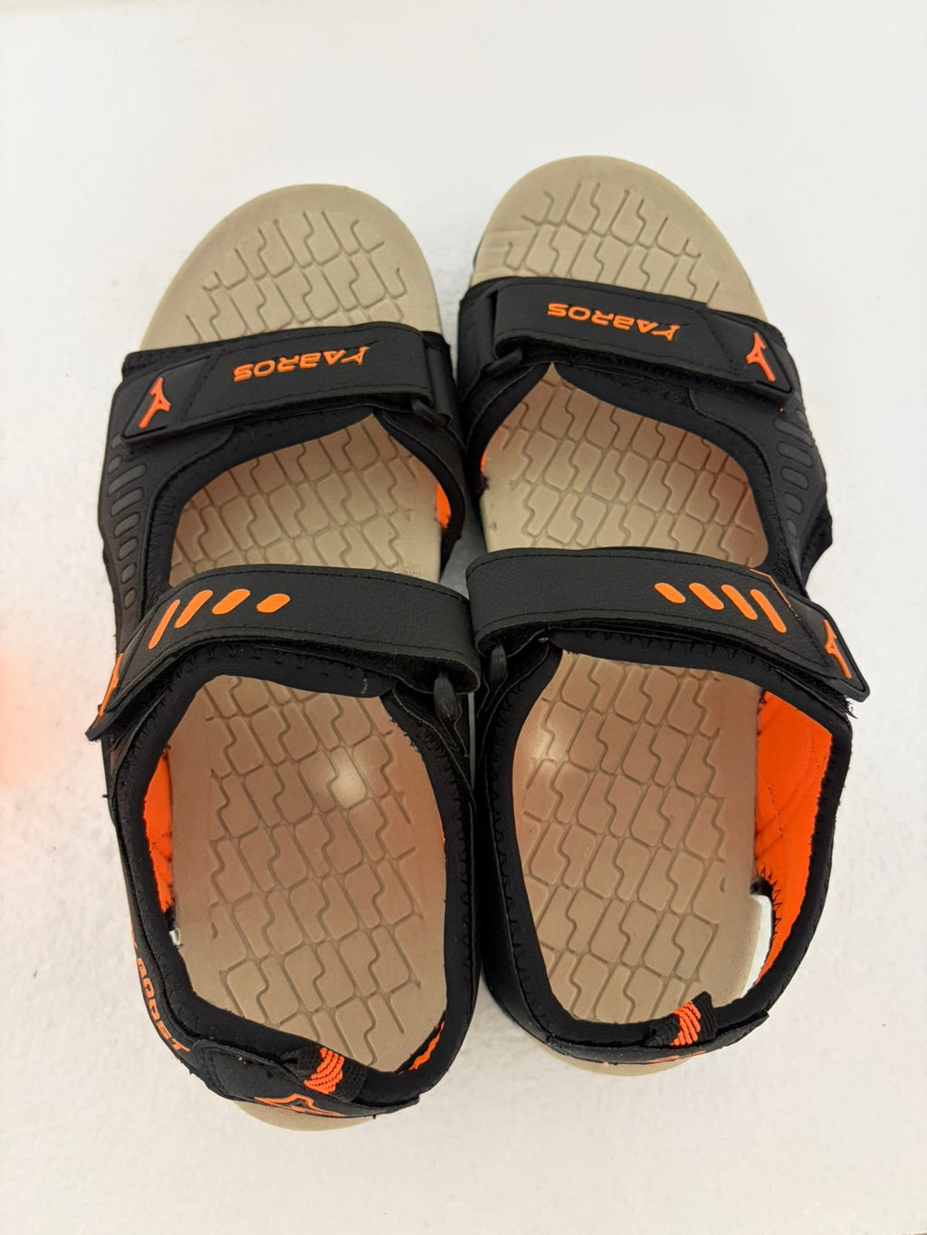 Men's Sports Sandals with Adjustable Velcro Straps | Lightweight Outdoor Walking Sandals | Black & Beige