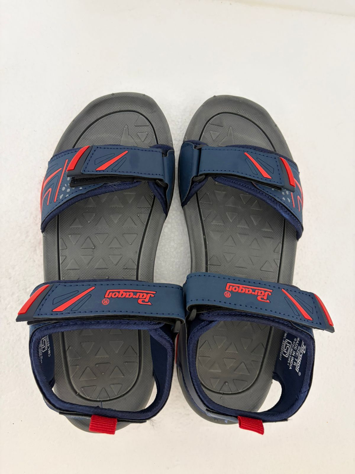 Men's Sports Sandals with Adjustable Velcro Straps | Lightweight Outdoor Walking Sandals | Navy Blue & Grey