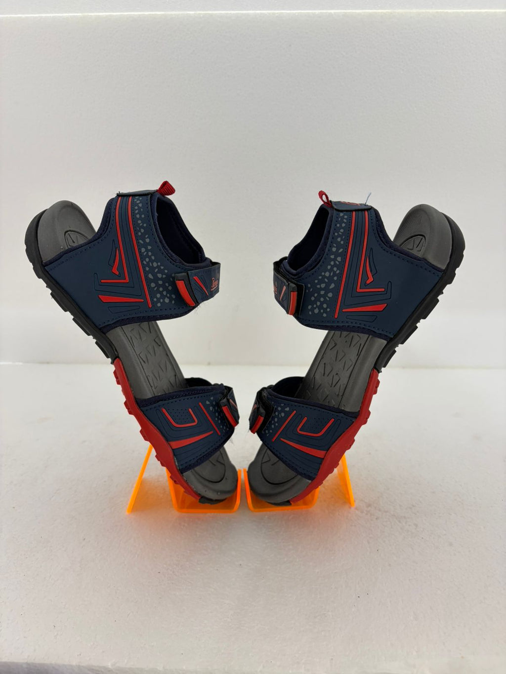 Men's Sports Sandals with Adjustable Velcro Straps | Lightweight Outdoor Walking Sandals | Navy Blue & Grey