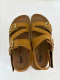 Men's Casual Cork Footbed Sandals | Adjustable Buckle Straps | Comfortable Daily Wear Slippers | Tan Brown
