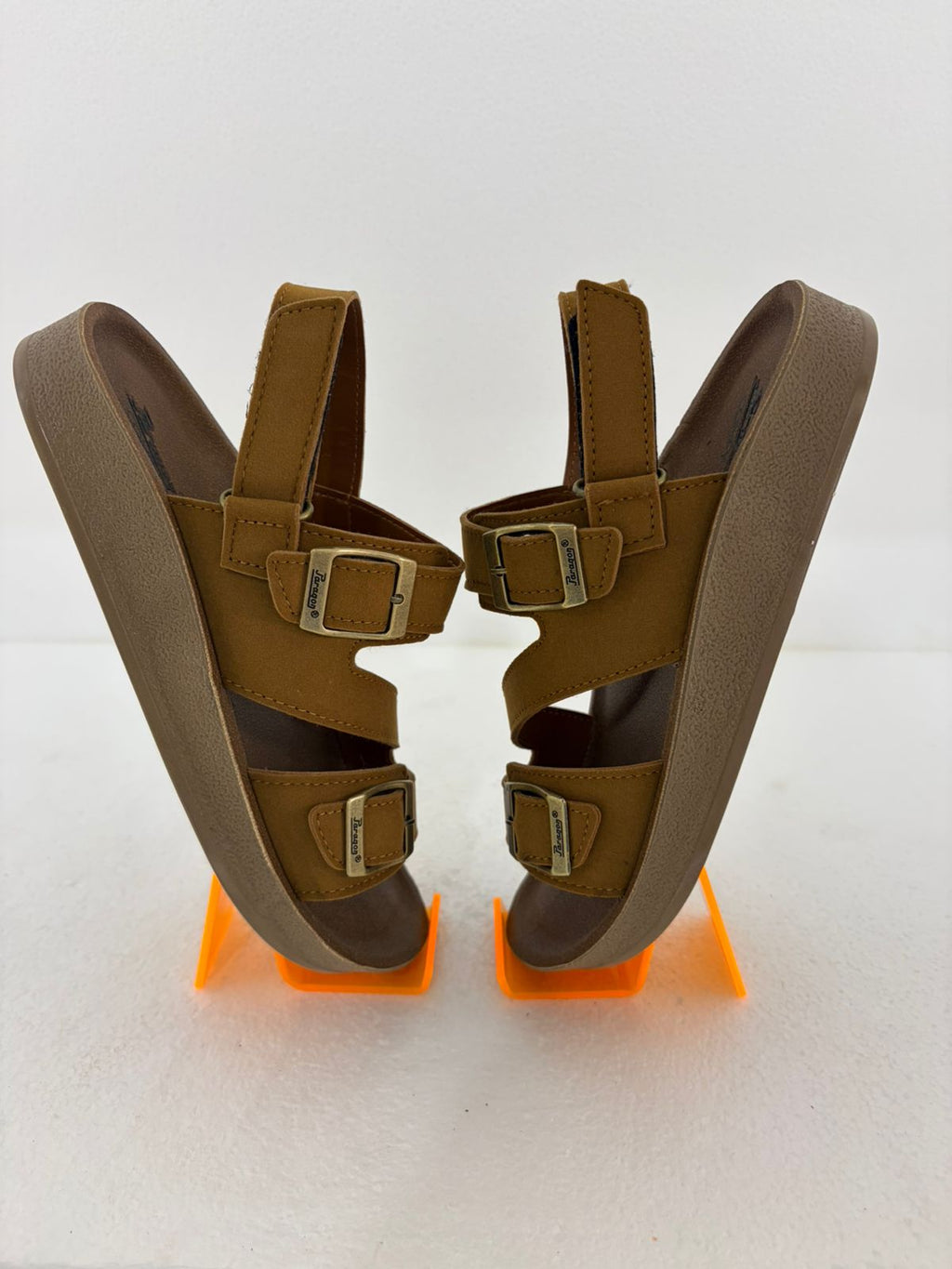 Men's Casual Cork Footbed Sandals | Adjustable Buckle Straps | Comfortable Daily Wear Slippers | Tan Brown