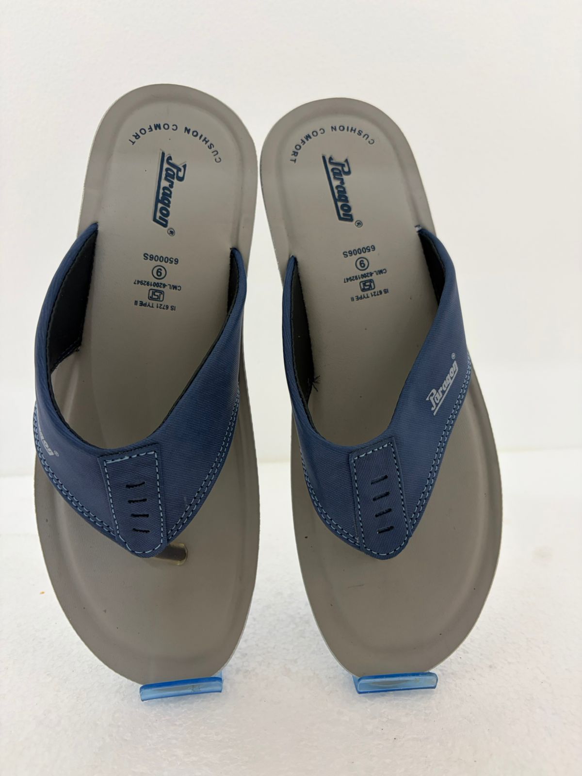 Men's Comfortable Flip Flops Slippers | Lightweight Cushioned Daily Wear Thong Sandals for Casual Walking & Outdoor Use | Blue Grey