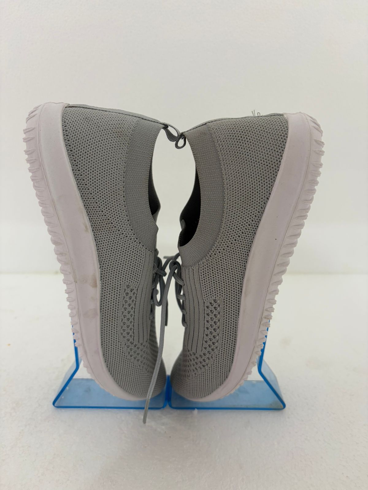 Uniwalk Girls Kids Grey Knit Lace Up Sneakers | Breathable School Sports Shoes | Cushioned Anti-Slip | Daily PT Wear