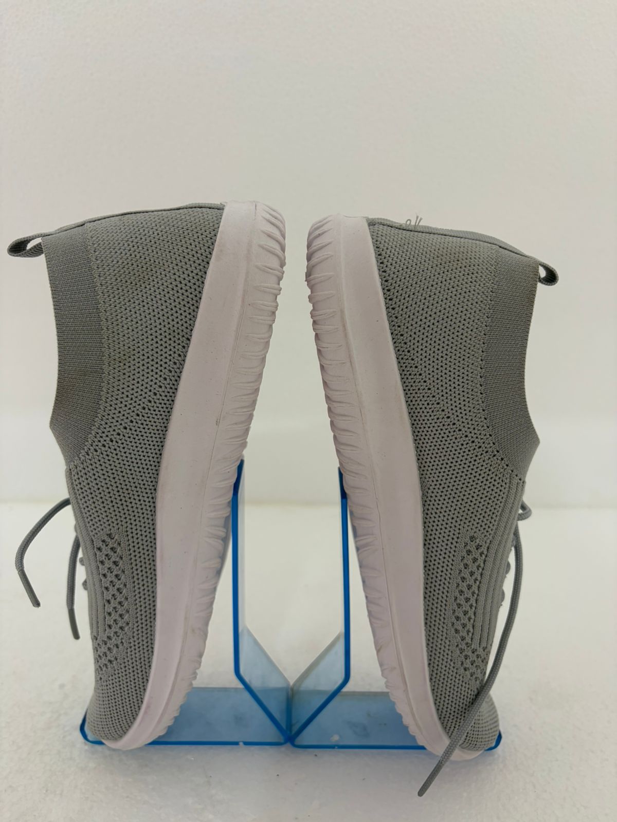 Uniwalk Girls Kids Grey Knit Lace Up Sneakers | Breathable School Sports Shoes | Cushioned Anti-Slip | Daily PT Wear