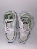 KO Fashion Women's White Mint Green Mesh Sneakers | Lace Up Breathable Sports Shoes | Cushioned | College Gym Daily Wear