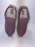 Vokline Women's Knit Slip On Sneakers | No Lace Breathable Walking Shoes | Purple Mauve | Lightweight Gym Daily Wear