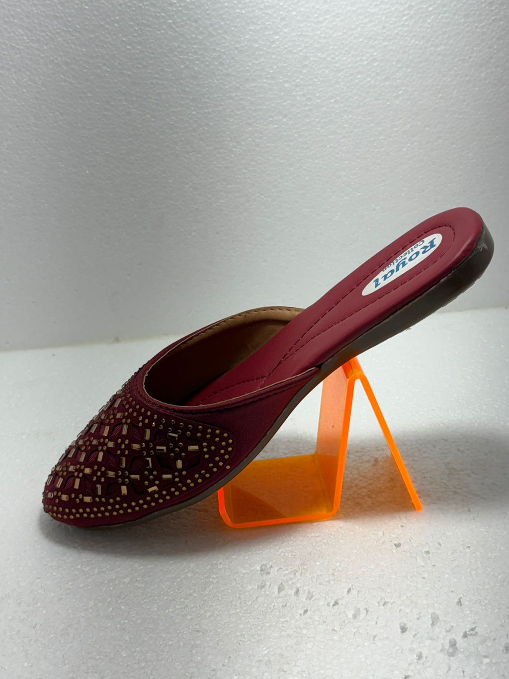 Women's Designer Maroon Slip-On Jutti | Festive & Wedding Wear Flats