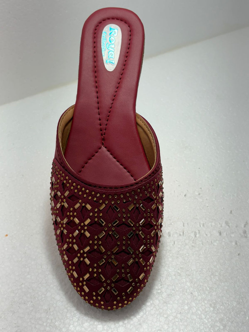 Women's Designer Maroon Slip-On Jutti | Festive & Wedding Wear Flats
