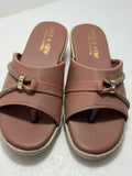 Women's Double Strap Diamond Rope Flat Sandal | Mauve Rose Brown Stone Knot Toe Ring Chappal | Office Casual Party Ethnic Wear