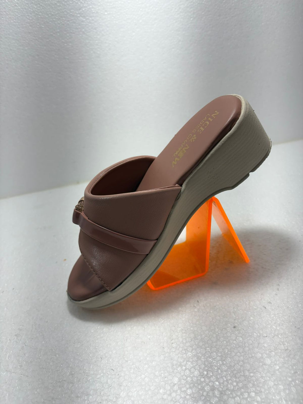 Women's Double Strap Diamond Rope Flat Sandal | Mauve Rose Brown Stone Knot Toe Ring Chappal | Office Casual Party Ethnic Wear