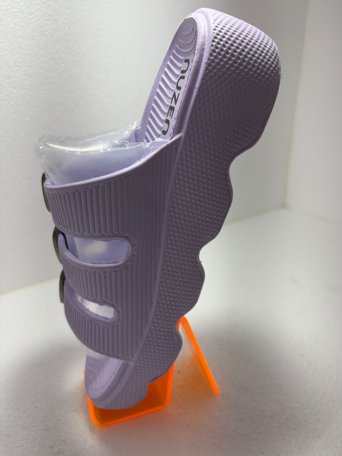 Lavender Block Heel Slides for Women | Chunky Platform Buckle Sandals | Trendy Summer Chappals