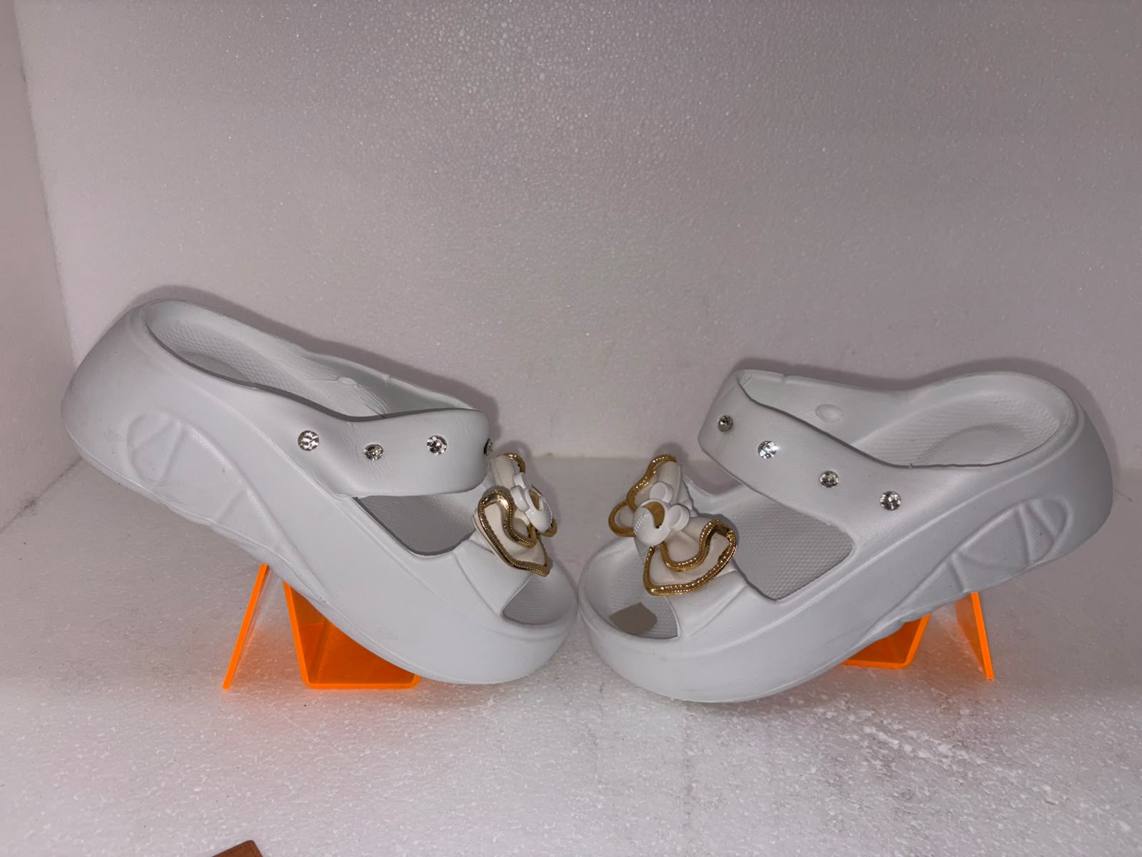 Women's Fashion Bow Embellished Platform Slide Slippers