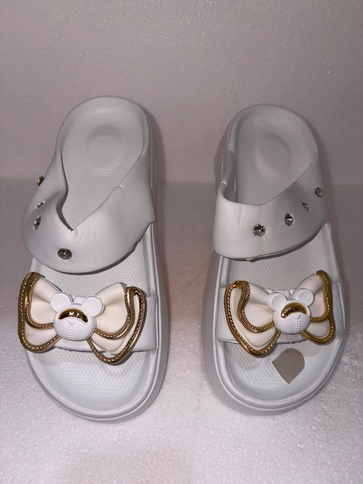 Women's Fashion Bow Embellished Platform Slide Slippers