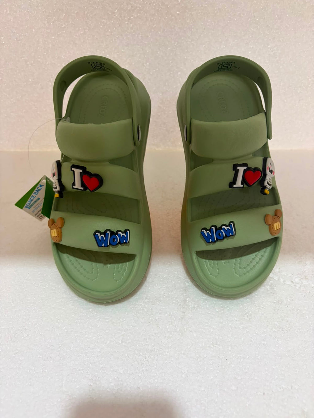 Stylish Green Charm Sandals for Women | Soft EVA Lightweight Casual Footwear