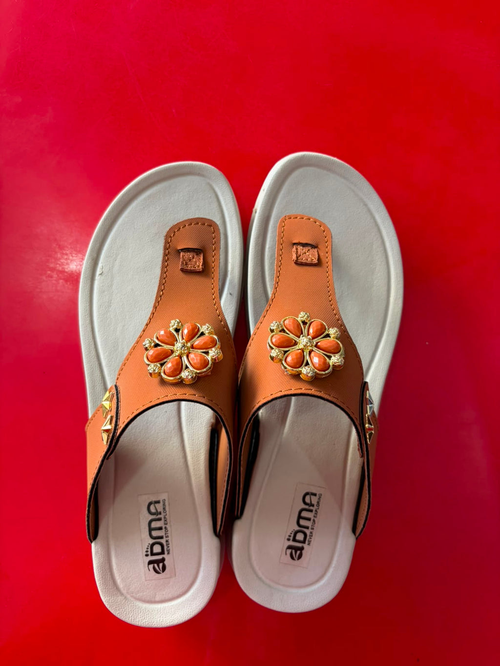 Women’s Fashion Slip-On Slides with Flower Embellishment | Soft Daily Wear Footwear