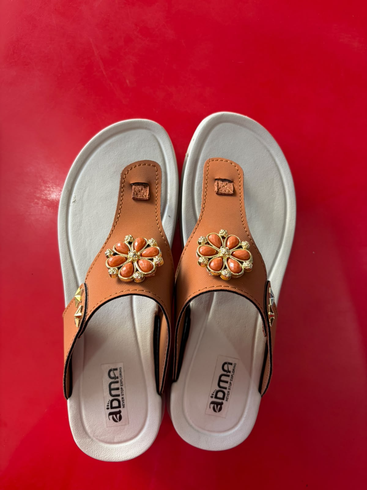 Women’s Fashion Slip-On Slides with Flower Embellishment | Soft Daily Wear Footwear