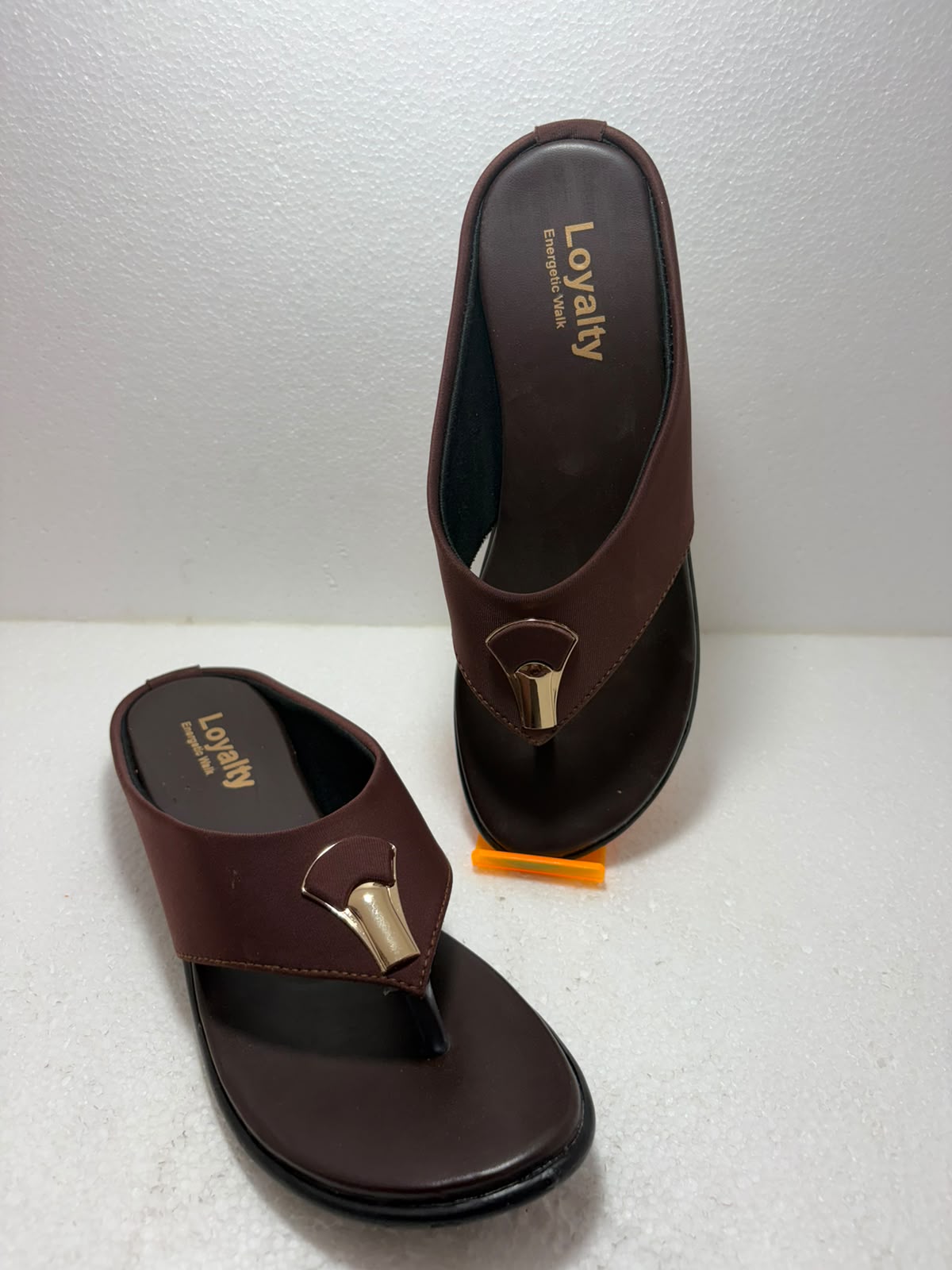 Stylish Women's Brown Wedges – Elegant "Loyalty" Design Sandals with Gold Accent for Daily & Office Wear