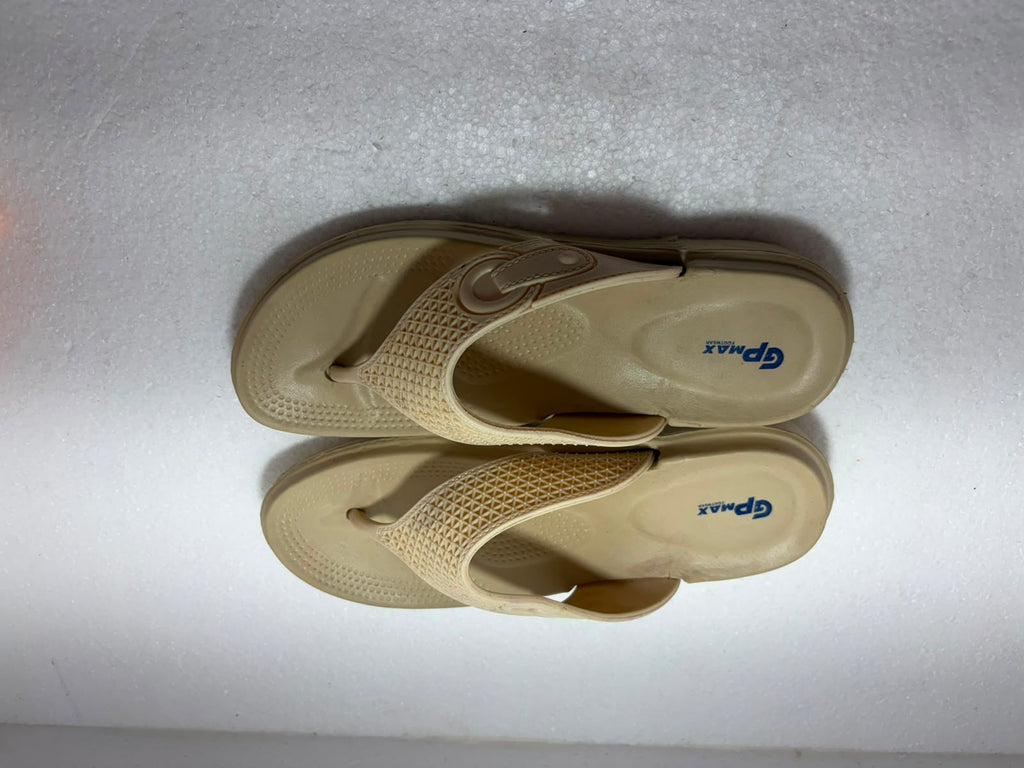 Women's Beige Lightweight Soft EVA Comfort Flip Flops | Casual Daily Wear Anti-Slip Slippers for Home & Outdoor