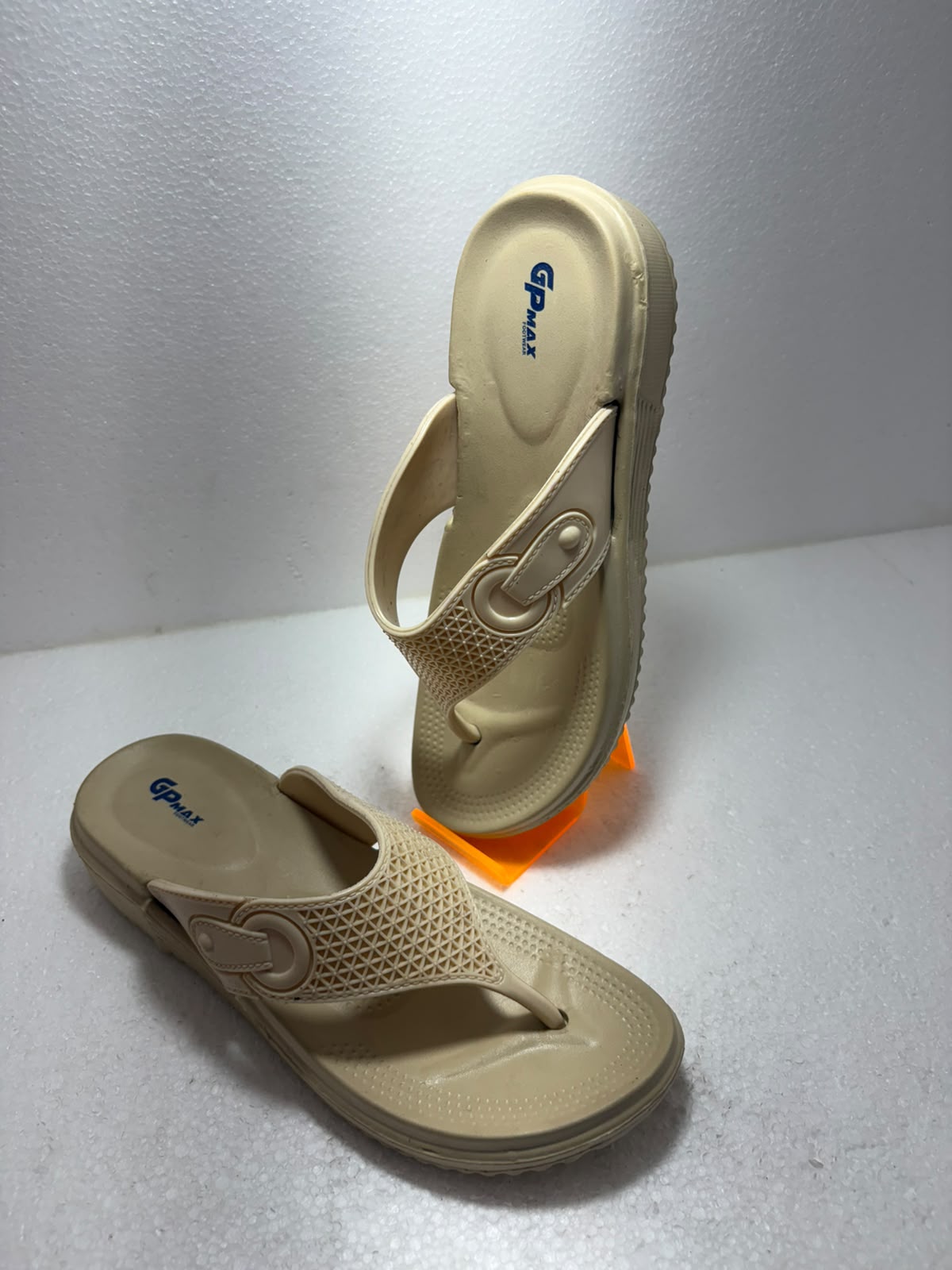 Women's Beige Lightweight Soft EVA Comfort Flip Flops | Casual Daily Wear Anti-Slip Slippers for Home & Outdoor