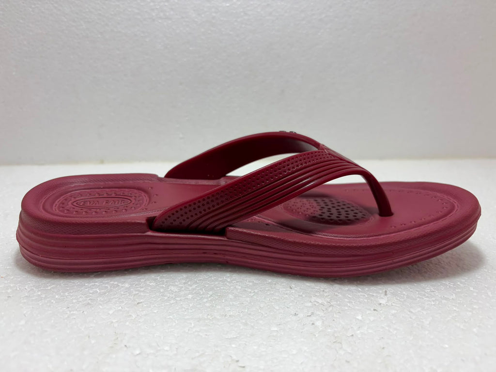 EVA FAIR Women’s Premium Comfort Flip-Flops – Solid Maroon Daily Wear Slippers