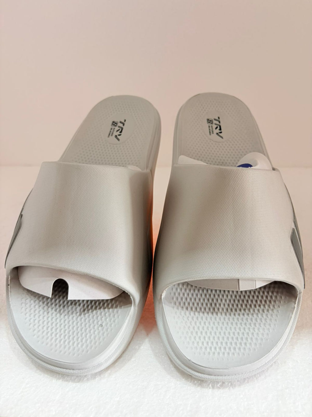Men's Lightweight EVA Slide Slippers | Soft Cushioned Anti-Slip Casual Slides for Home, Bathroom & Outdoor Use | Grey
