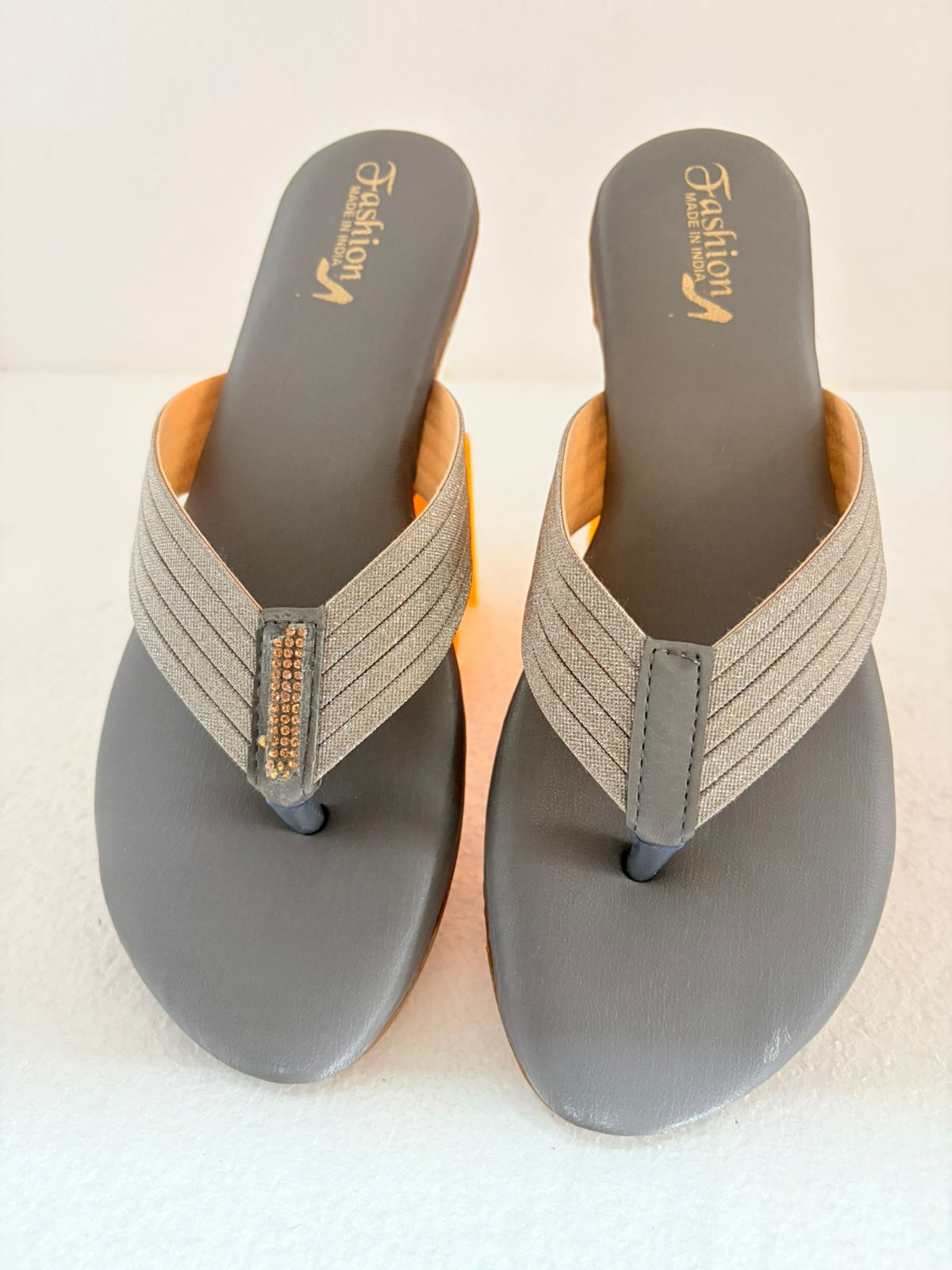 Women’s Grey Stylish Toe-Ring Slippers | Soft Comfortable Daily Wear Flip Flops for Girls & Women