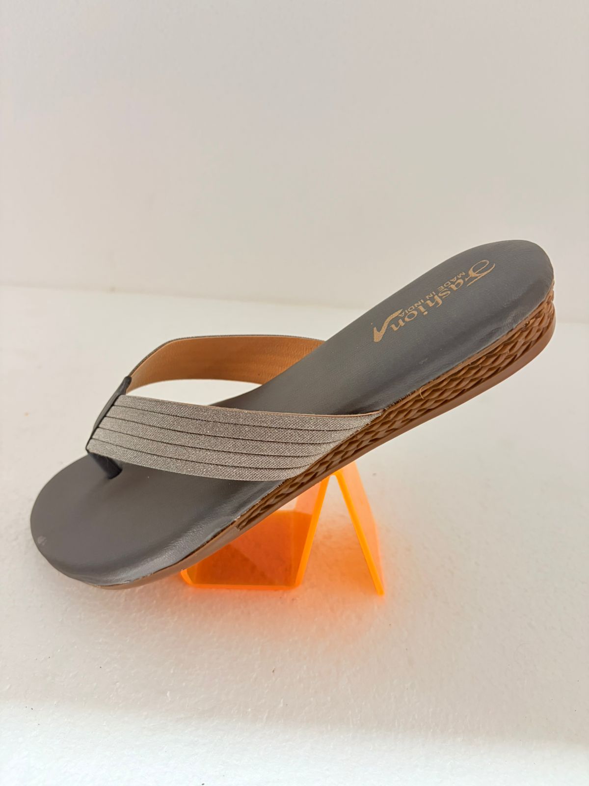 Women’s Grey Stylish Toe-Ring Slippers | Soft Comfortable Daily Wear Flip Flops for Girls & Women