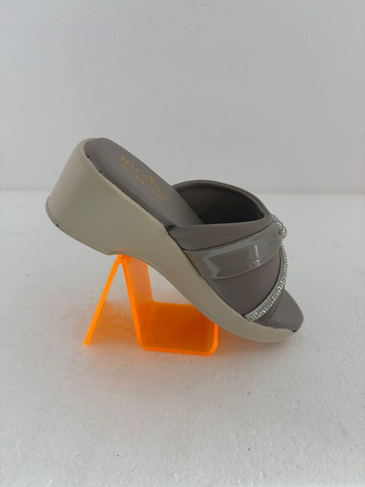Women’s Stylish Grey Bow Toe-Ring Slippers | Rhinestone Casual Daily Wear Comfortable Flip Flops