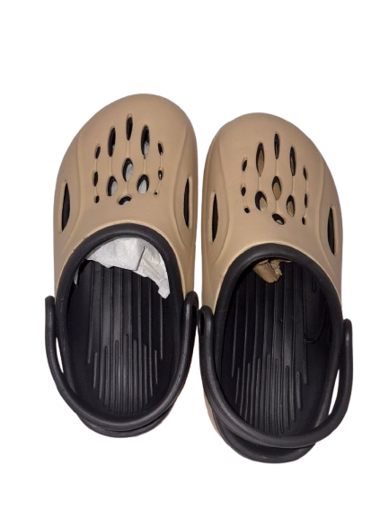 Men's Tan Black Two-Tone Foam Runner Ventilated Clog |