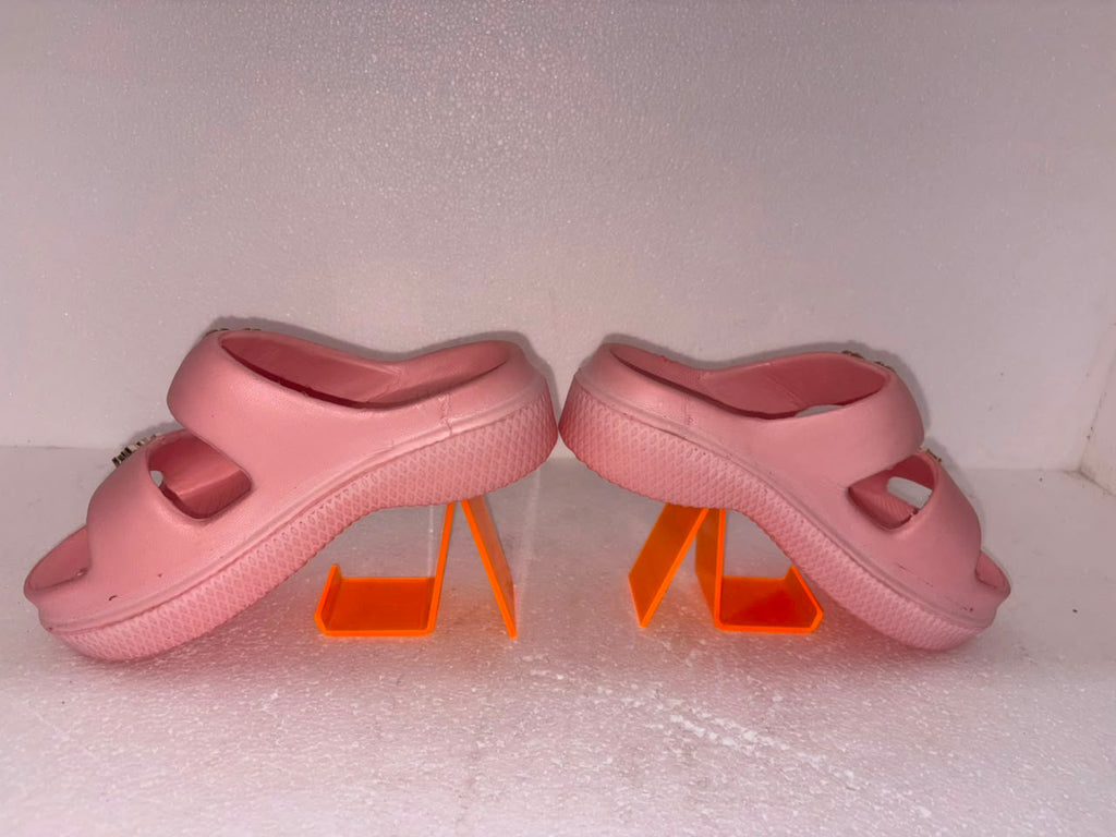 Women’s Pink EVA Soft Comfort Slides with Butterfly Charm & LOVE Design | Lightweight Bathroom & Casual Slippers