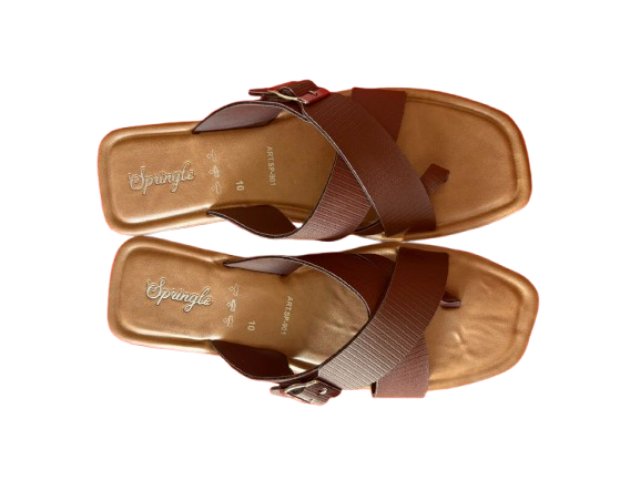 Girls Fashionable Brown Slip-On Sandals | Lightweight Casual Footwear (Copy)