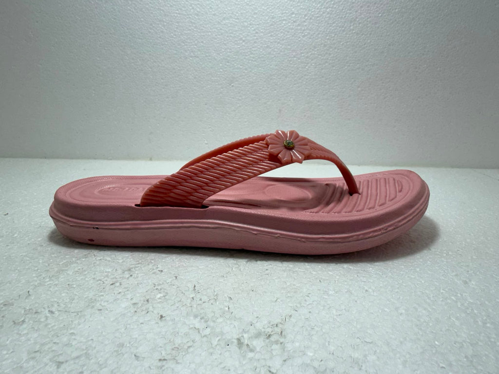 Women’s Soft Platform Flip Flops | Stylish Pink Flower Design Slippers | Lightweight Anti-Skid Daily Wear Comfort Sandals