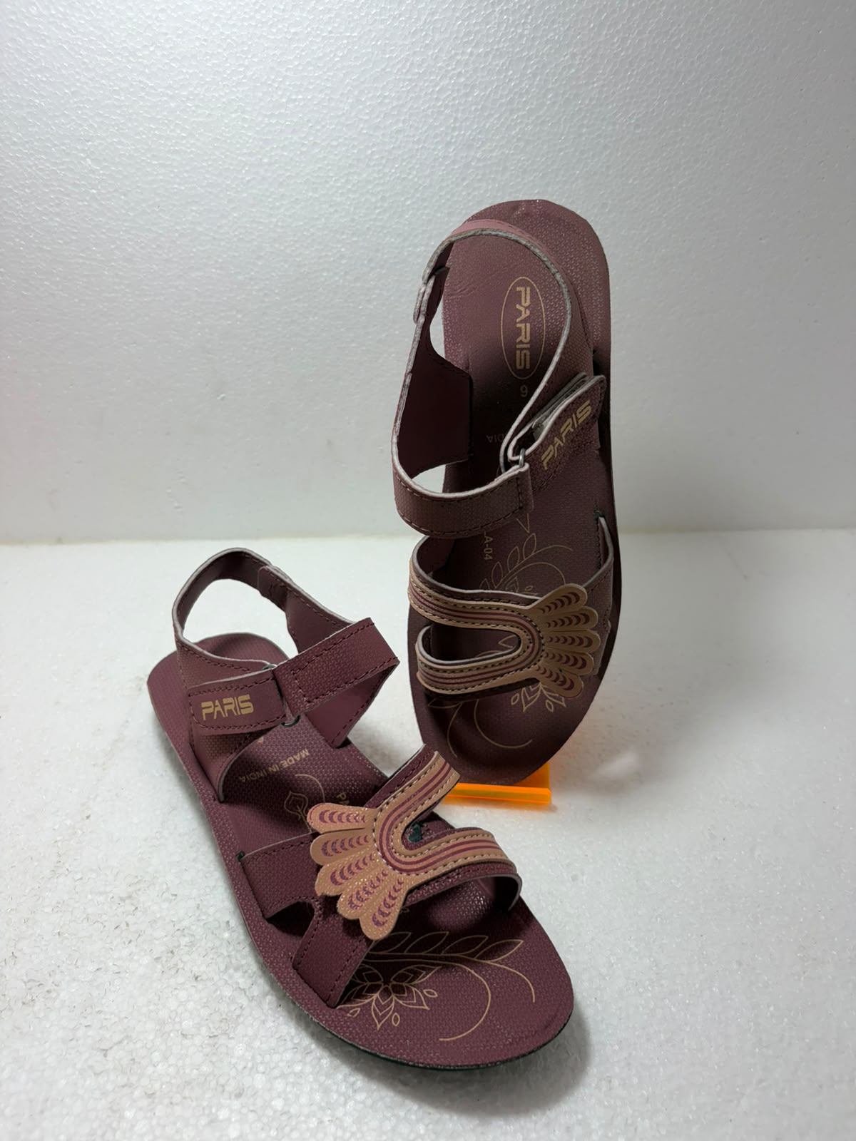 Women’s Stylish Maroon Comfort Sandals | Soft Cushioned Daily Wear Sandals with Adjustable Velcro Strap | Lightweight Anti-Skid Footwear