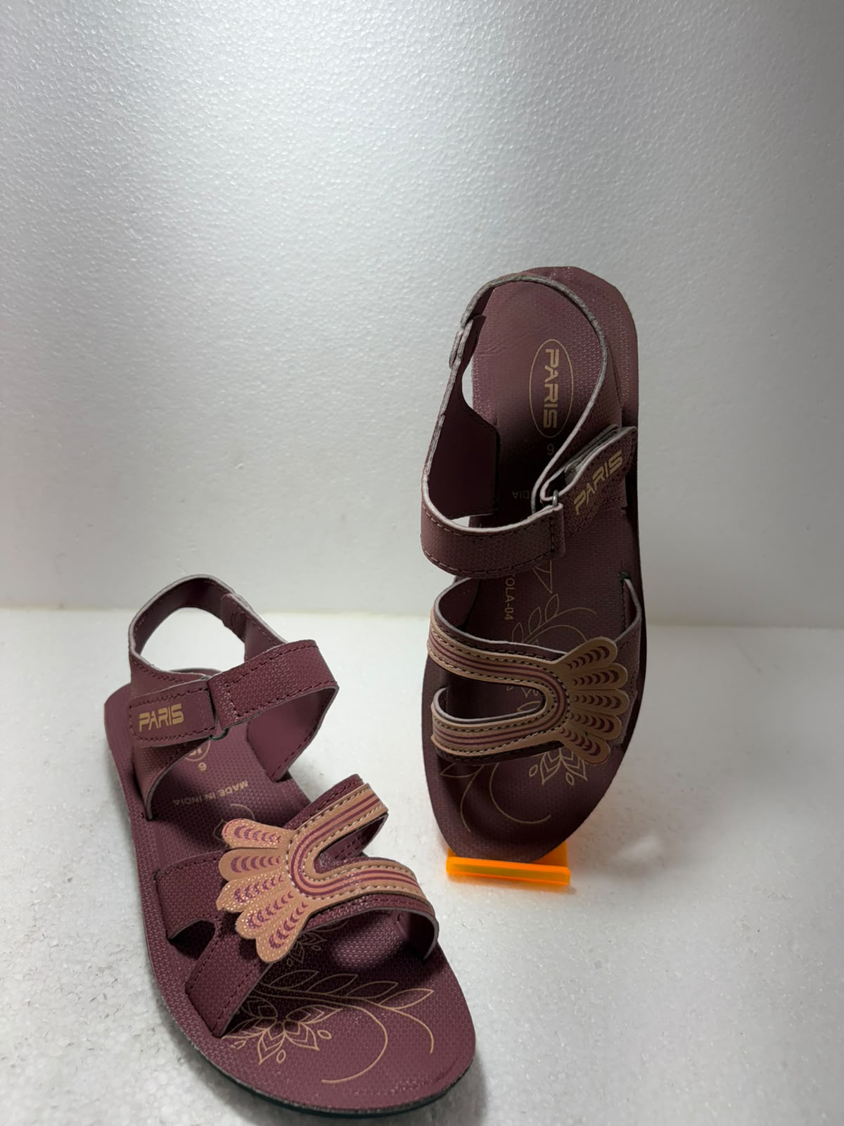 Women’s Stylish Maroon Comfort Sandals | Soft Cushioned Daily Wear Sandals with Adjustable Velcro Strap | Lightweight Anti-Skid Footwear