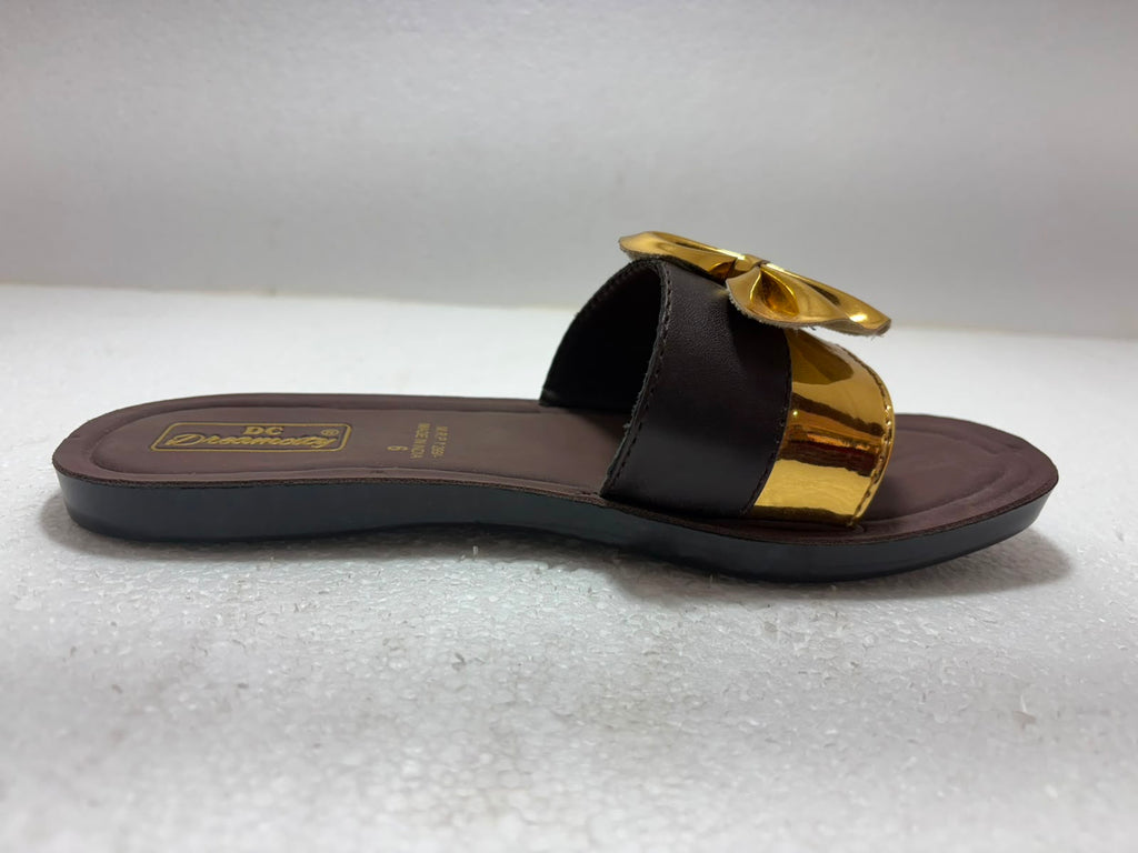 Premium Women's Floral Designer Flats | Comfortable Indoor & Outdoor Slip-On Sandals