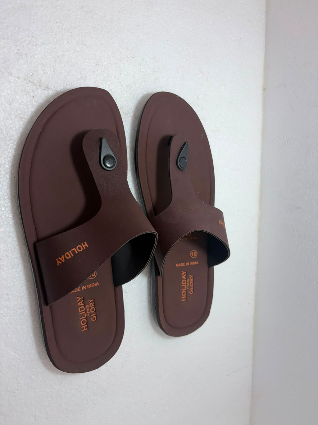 Men's Brown Premium Comfort Flip Flops | Lightweight Soft Cushioned Casual Daily Wear Slippers | Anti-Skid Outdoor & Indoor Sandals