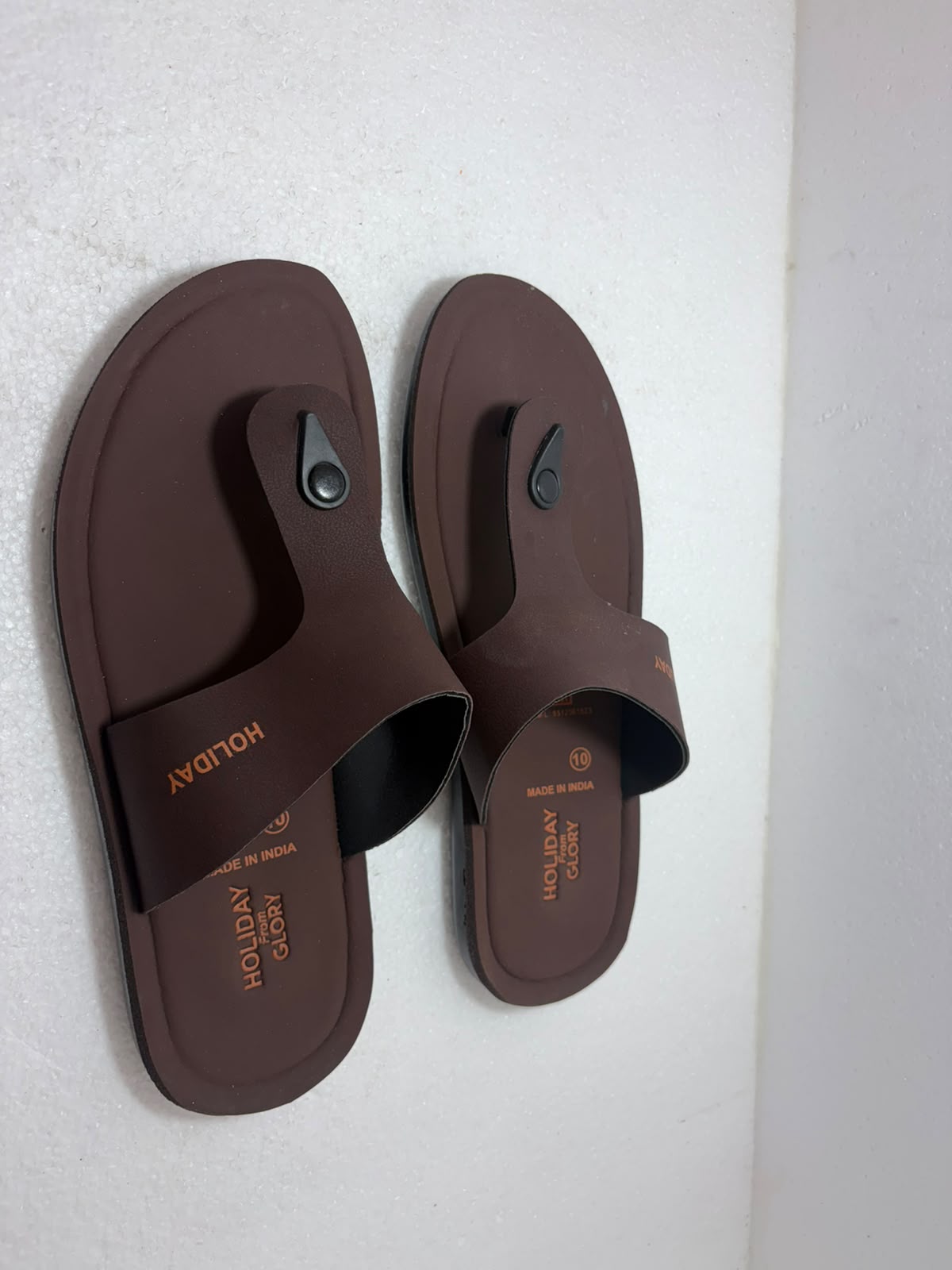 Men's Brown Premium Comfort Flip Flops | Lightweight Soft Cushioned Casual Daily Wear Slippers | Anti-Skid Outdoor & Indoor Sandals