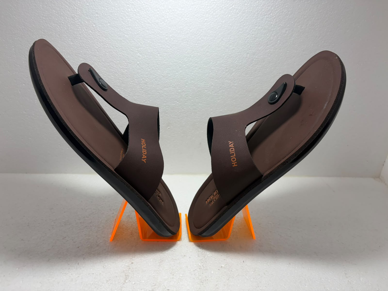 Men's Brown Premium Comfort Flip Flops | Lightweight Soft Cushioned Casual Daily Wear Slippers | Anti-Skid Outdoor & Indoor Sandals