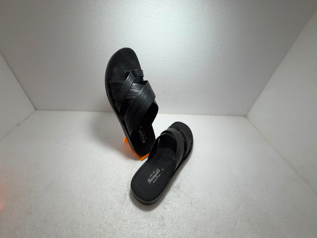 Men's Black Lightweight EVA Comfort Slippers | Stylish Cross Strap Casual Daily Wear Flip Flops | Soft Anti-Skid Bathroom & Outdoor Slides