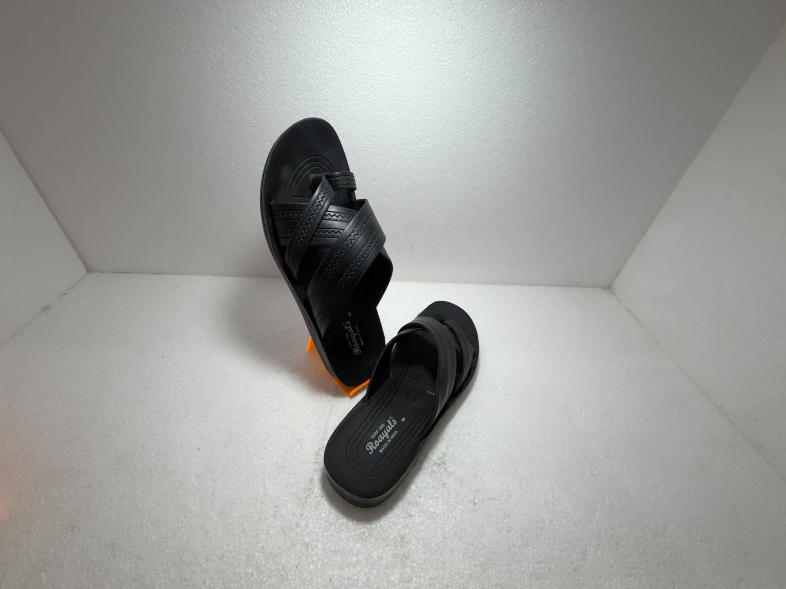 Men's Black Lightweight EVA Comfort Slippers | Stylish Cross Strap Casual Daily Wear Flip Flops | Soft Anti-Skid Bathroom & Outdoor Slides