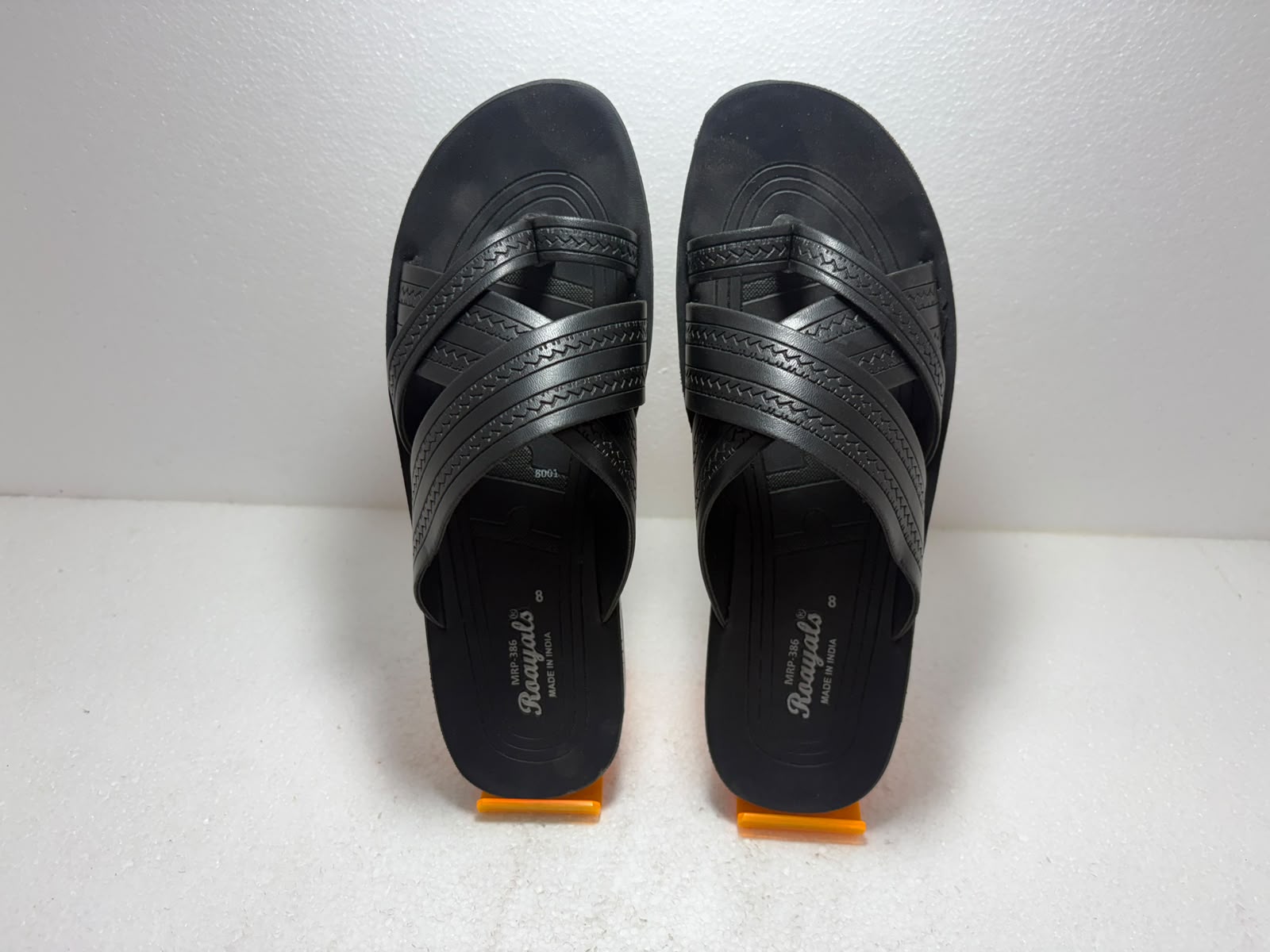 Men's Black Lightweight EVA Comfort Slippers | Stylish Cross Strap Casual Daily Wear Flip Flops | Soft Anti-Skid Bathroom & Outdoor Slides